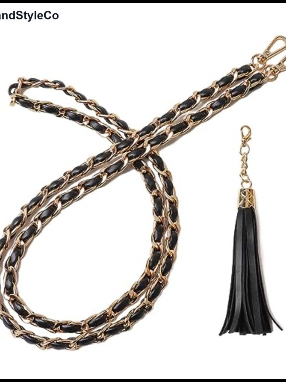 Purse Chain Strap Replacement 51 Inch Microfiber Leather Aluminum Tassel Charm